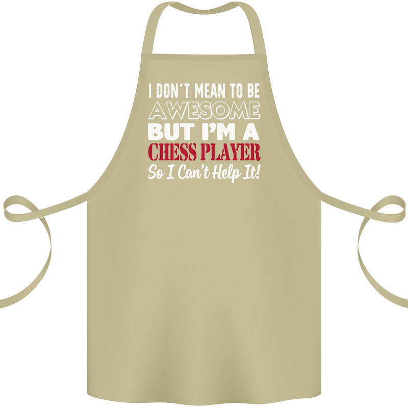 I Don't Mean to Be Chess Player Cotton Apron 100% Organic Khaki