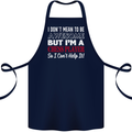 I Don't Mean to Be Chess Player Cotton Apron 100% Organic Navy Blue