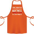 I Don't Mean to Be Chess Player Cotton Apron 100% Organic Orange
