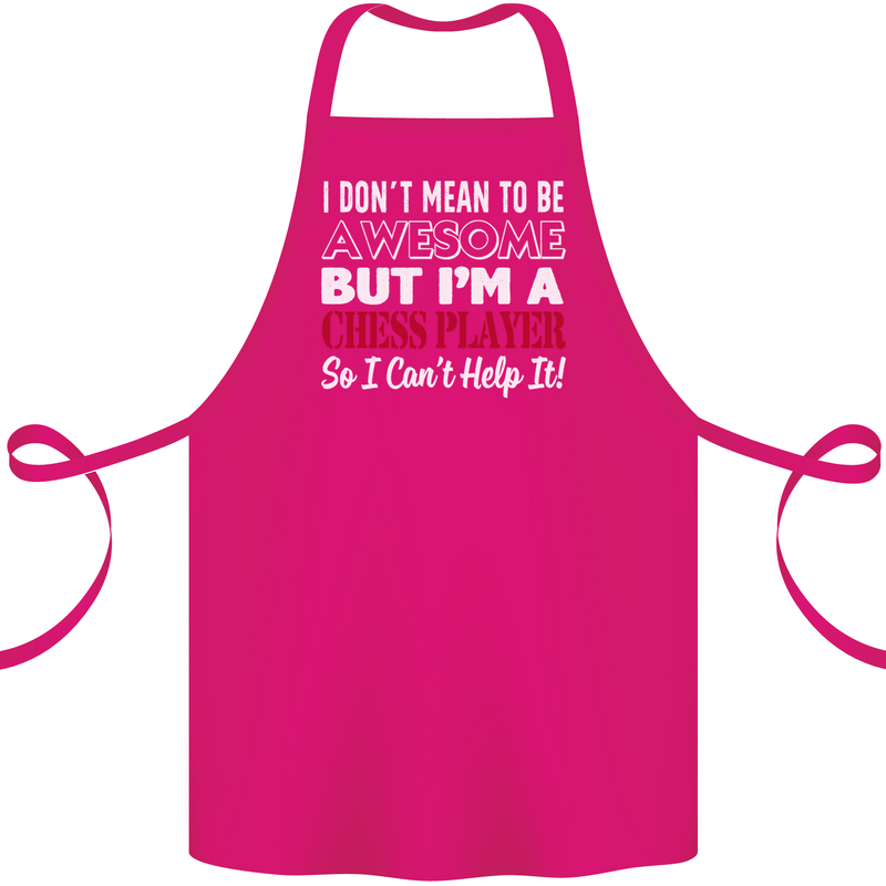 I Don't Mean to Be Chess Player Cotton Apron 100% Organic Pink