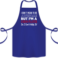 I Don't Mean to Be Chess Player Cotton Apron 100% Organic Royal Blue