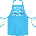 I Don't Mean to Be Chess Player Cotton Apron 100% Organic Turquoise