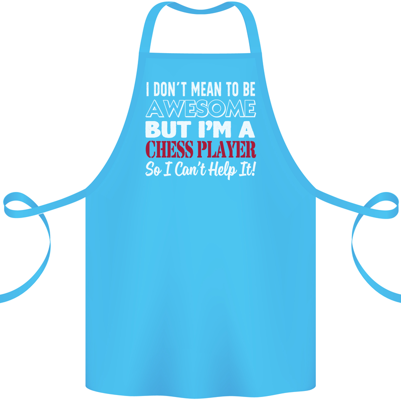 I Don't Mean to Be Chess Player Cotton Apron 100% Organic Turquoise