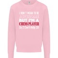 I Don't Mean to Be Chess Player Kids Sweatshirt Jumper Light Pink