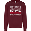 I Don't Mean to Be Chess Player Kids Sweatshirt Jumper Maroon