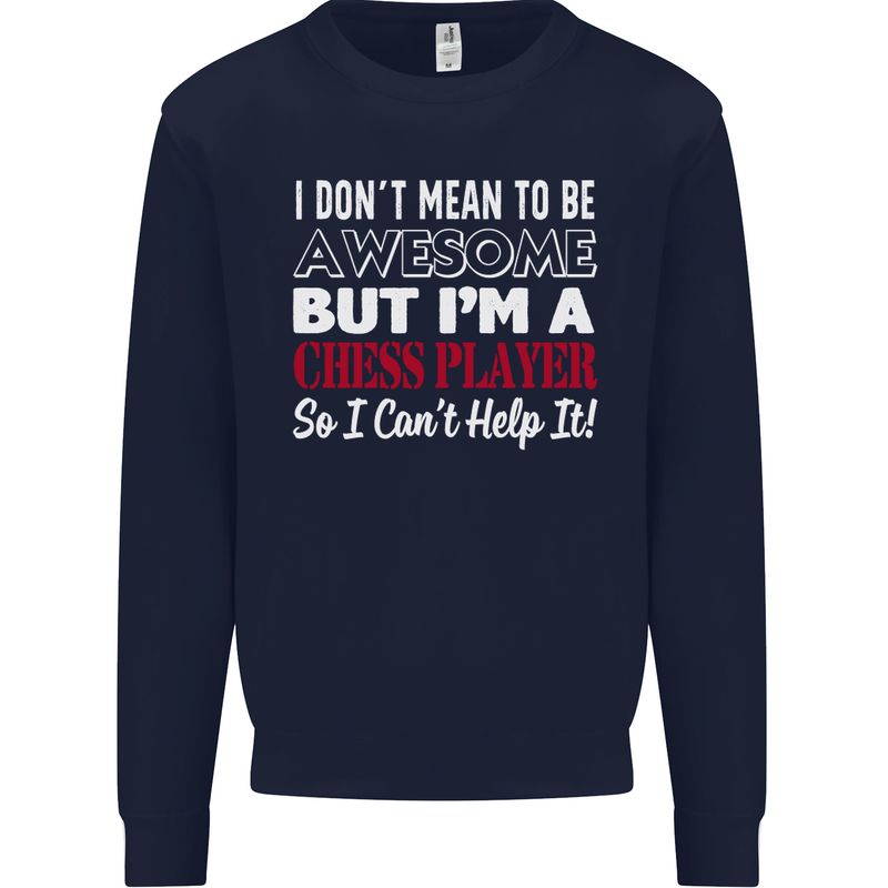 I Don't Mean to Be Chess Player Kids Sweatshirt Jumper Navy Blue