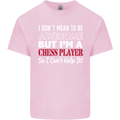 I Don't Mean to Be Chess Player Kids T-Shirt Childrens Light Pink