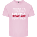 I Don't Mean to Be Chess Player Kids T-Shirt Childrens Light Pink