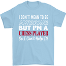 I Don't Mean to Be Chess Player Mens T-Shirt Cotton Gildan Light Blue