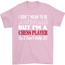 I Don't Mean to Be Chess Player Mens T-Shirt Cotton Gildan Light Pink