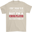 I Don't Mean to Be Chess Player Mens T-Shirt Cotton Gildan Sand
