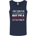 I Don't Mean to Be Chess Player Mens Vest Tank Top Navy Blue