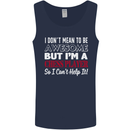 I Don't Mean to Be Chess Player Mens Vest Tank Top Navy Blue