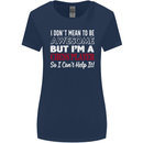 I Don't Mean to Be Chess Player Womens Wider Cut T-Shirt Navy Blue