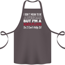 I Don't Mean to Be Darts Player Cotton Apron 100% Organic Dark Grey