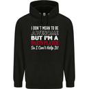I Don't Mean to Be Darts Player Mens 80% Cotton Hoodie Black