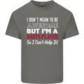 I Don't Mean to Be Darts Player Mens Cotton T-Shirt Tee Top Charcoal