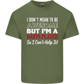 I Don't Mean to Be Darts Player Mens Cotton T-Shirt Tee Top Military Green