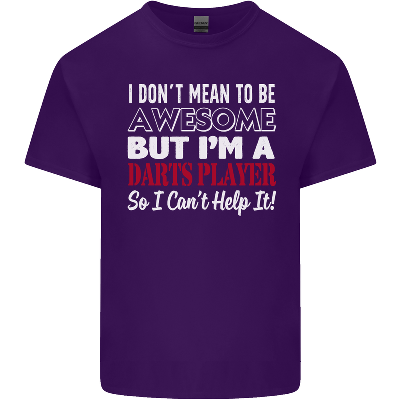 I Don't Mean to Be Darts Player Mens Cotton T-Shirt Tee Top Purple