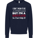 I Don't Mean to Be Darts Player Mens Sweatshirt Jumper Navy Blue