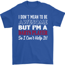 I Don't Mean to Be Darts Player Mens T-Shirt Cotton Gildan Royal Blue