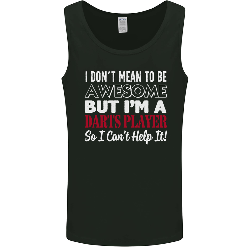 I Don't Mean to Be Darts Player Mens Vest Tank Top Black