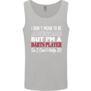 I Don't Mean to Be Darts Player Mens Vest Tank Top Sports Grey