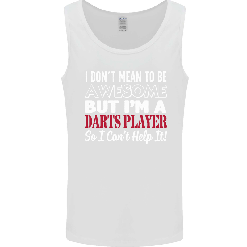 I Don't Mean to Be Darts Player Mens Vest Tank Top White