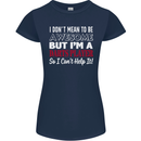 I Don't Mean to Be Darts Player Womens Petite Cut T-Shirt Navy Blue