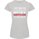 I Don't Mean to Be Darts Player Womens Petite Cut T-Shirt Sports Grey