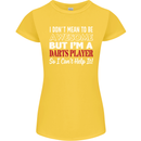 I Don't Mean to Be Darts Player Womens Petite Cut T-Shirt Yellow