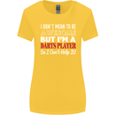 I Don't Mean to Be Darts Player Womens Wider Cut T-Shirt Yellow
