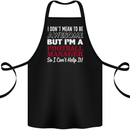 I Don't Mean to Be Football Manager Footy Cotton Apron 100% Organic Black