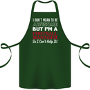 I Don't Mean to Be Football Manager Footy Cotton Apron 100% Organic Forest Green