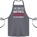 I Don't Mean to Be Football Manager Footy Cotton Apron 100% Organic Steel