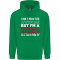 I Don't Mean to Be Football Manager Footy Mens 80% Cotton Hoodie Irish Green