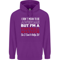 I Don't Mean to Be Football Manager Footy Mens 80% Cotton Hoodie Purple