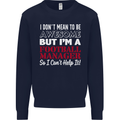 I Don't Mean to Be Football Manager Footy Mens Sweatshirt Jumper Navy Blue