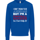 I Don't Mean to Be Football Manager Footy Mens Sweatshirt Jumper Royal Blue