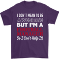 I Don't Mean to Be Football Manager Footy Mens T-Shirt Cotton Gildan Purple