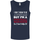 I Don't Mean to Be Football Manager Footy Mens Vest Tank Top Navy Blue