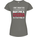 I Don't Mean to Be Football Manager Footy Womens Petite Cut T-Shirt Charcoal