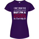 I Don't Mean to Be Football Manager Footy Womens Petite Cut T-Shirt Purple