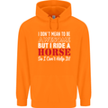 I Don't Mean to Be I Ride a Horse Riding Childrens Kids Hoodie Orange