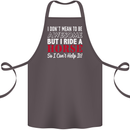 I Don't Mean to Be I Ride a Horse Riding Cotton Apron 100% Organic Dark Grey