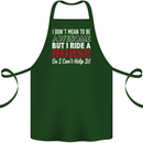 I Don't Mean to Be I Ride a Horse Riding Cotton Apron 100% Organic Forest Green