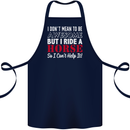 I Don't Mean to Be I Ride a Horse Riding Cotton Apron 100% Organic Navy Blue