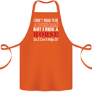 I Don't Mean to Be I Ride a Horse Riding Cotton Apron 100% Organic Orange