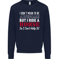 I Don't Mean to Be I Ride a Horse Riding Kids Sweatshirt Jumper Navy Blue