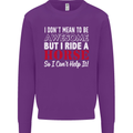 I Don't Mean to Be I Ride a Horse Riding Kids Sweatshirt Jumper Purple